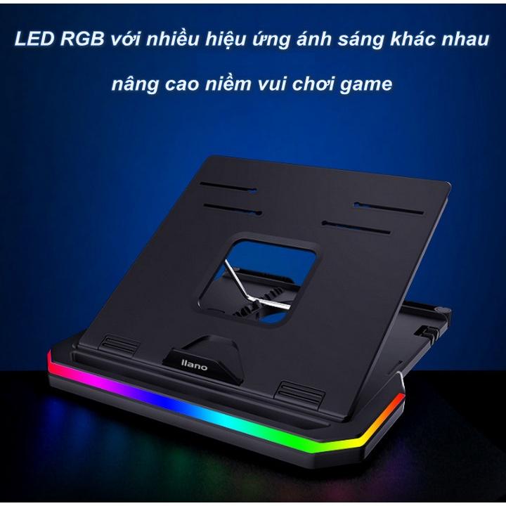 Giá Đỡ Laptop LLANO Đa Năng Đèn LED RGB Dành Cho Dân Văn Phòng Và Game Thủ