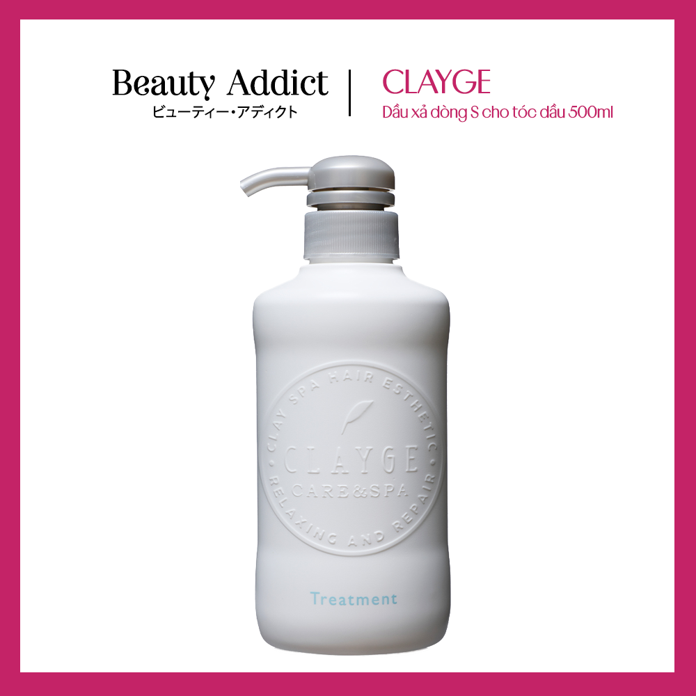 Dầu Xả CLAYGE Treatment S Nhật Bản, 500ml, Chứa Keratin, Axit Amin Và Chiết Xuất Thực Vật Phục Hồi Hư Tổn, Chẻ Ngọn, Dưỡng Tóc Suôn Mượt Và Mềm Mại Từ Gốc Đến Ngọn