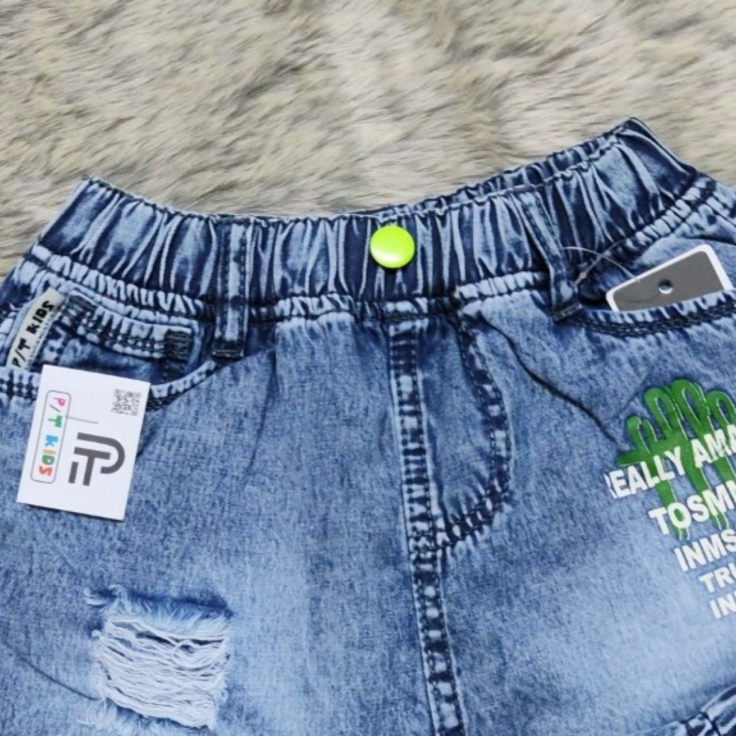 G00000214 Quần short jean giả váy dễ thương cho bé gái