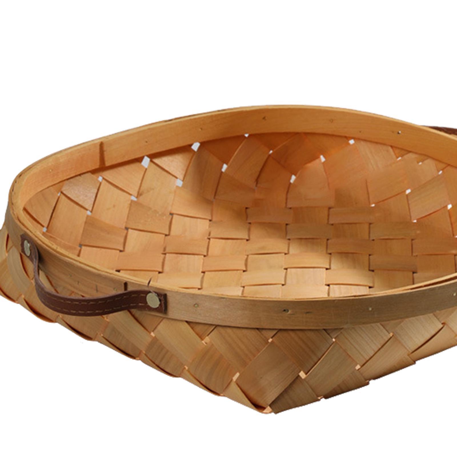 Wooden Storage Basket Serving Tray Storage Organizing