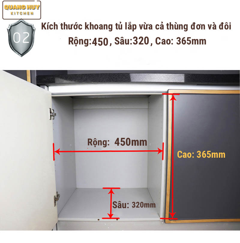 Thùng rác thông minh gắn cánh tủ bếp giá rẻ thương hiệu Grob