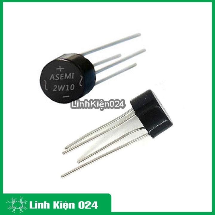 Diode cầu 2A 2W10 tròn chỉnh lưu dòng điện xoay chiều thành dòng một chiều