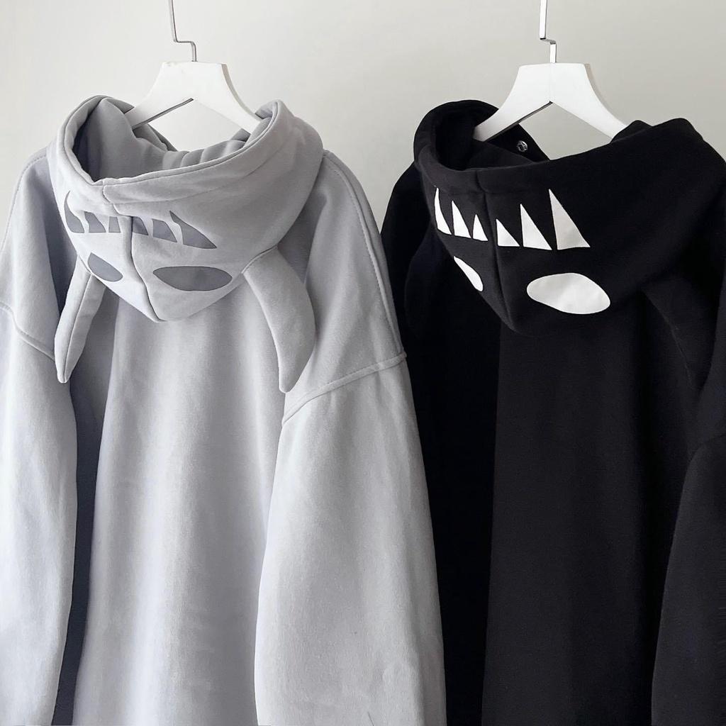 Áo Hoodie sừng trâu form rộng unisex