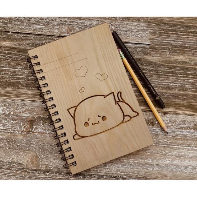 Sổ Tay cute bìa gỗ cao cấp