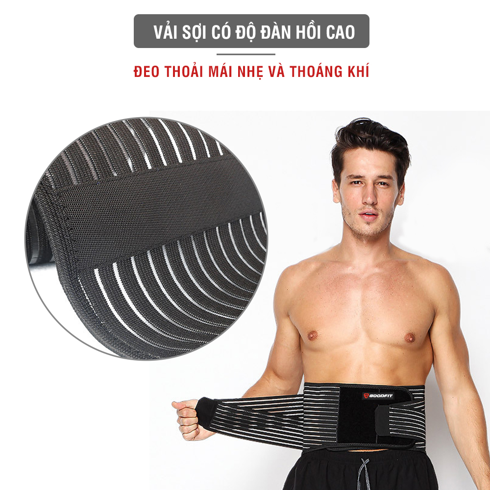 Đai lưng cột sống thoáng khí, có thanh nẹp GoodFit GF725WS đai cột sống giảm chấn thương lưng, cột sống