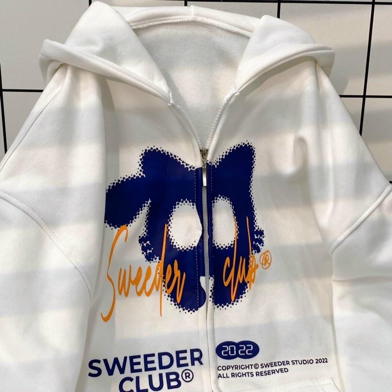 Áo Khoác Hoodie Form Rộng Phối Zip Unisex CAT Vải Nỉ Bông Dày Dặn
