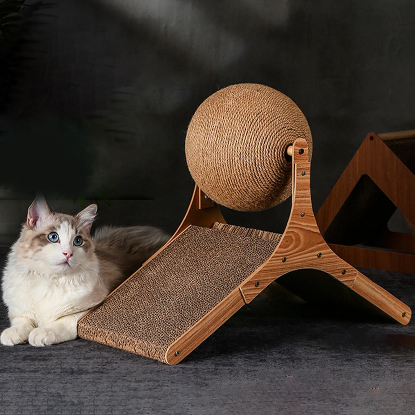 Sisal Cat Scratching Ball for Cats and Kittens Scratcher Scratch Pad Indoor Cats Cardboard Interactive Pet Toy