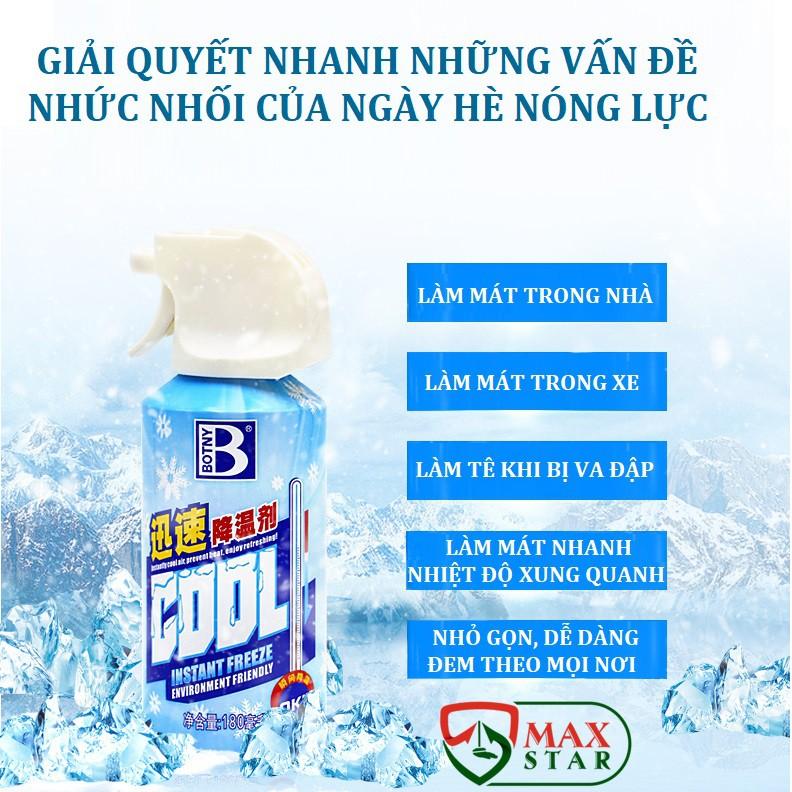 Bình xịt làm lạnh nhanh tức thì Chai xịt làm lạnh nhanh oto Chai xịt làm mát cơ thể Chai xịt giảm đau