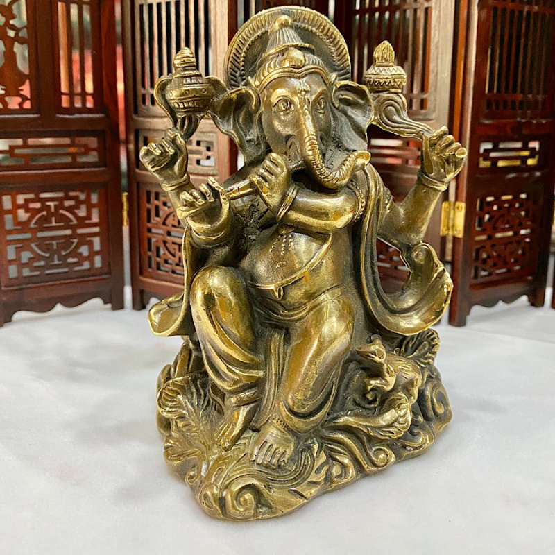 TƯỢNG THẦN VOI GANESHA BẰNG ĐỒNG