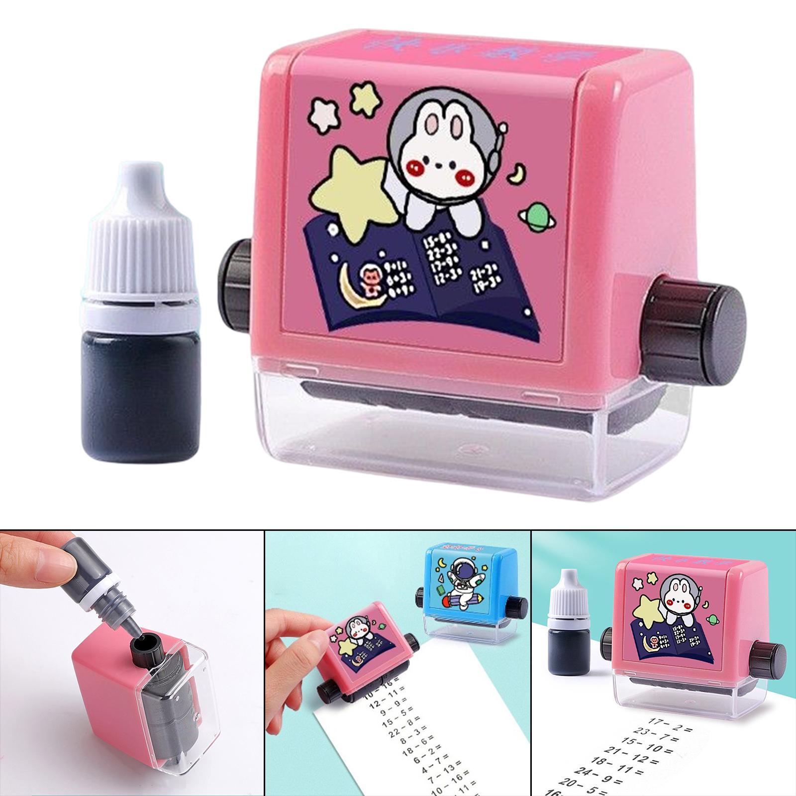 Number Rolling Stamp Addition Subtraction Roller Digital Teaching Stamp for Teachers