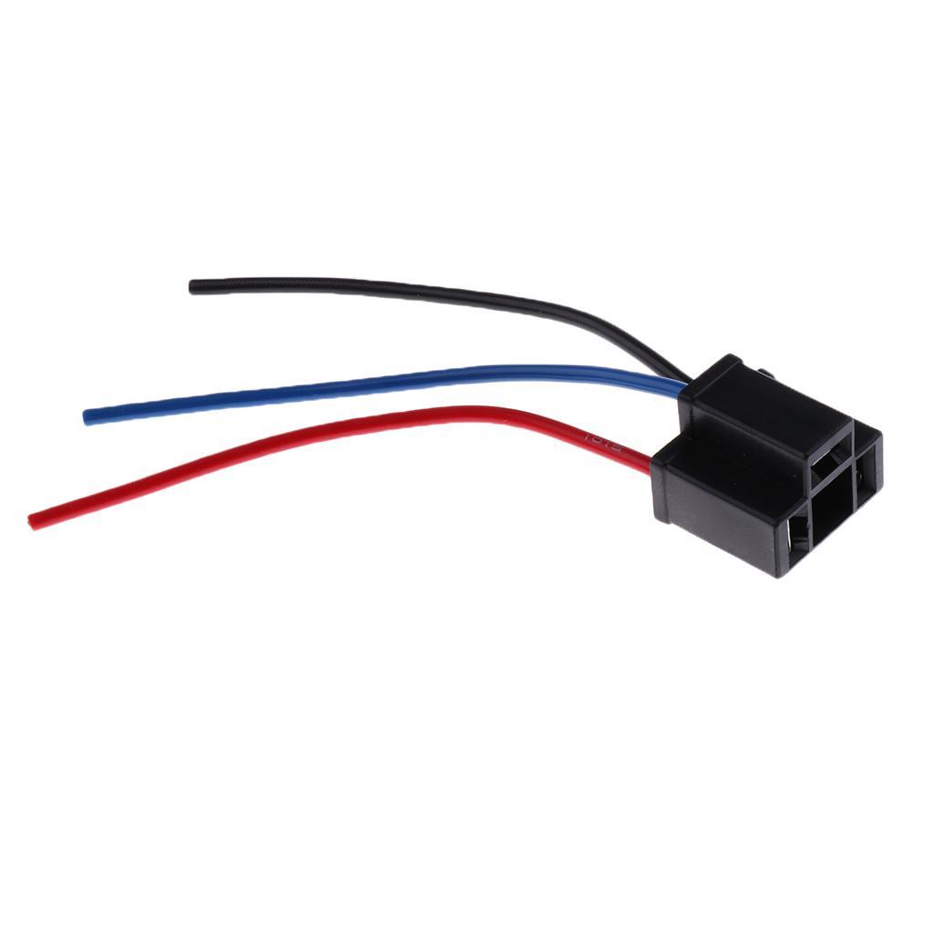 Headlight Light Extension 3 Wire Harness Lamp Female Socket Adapter