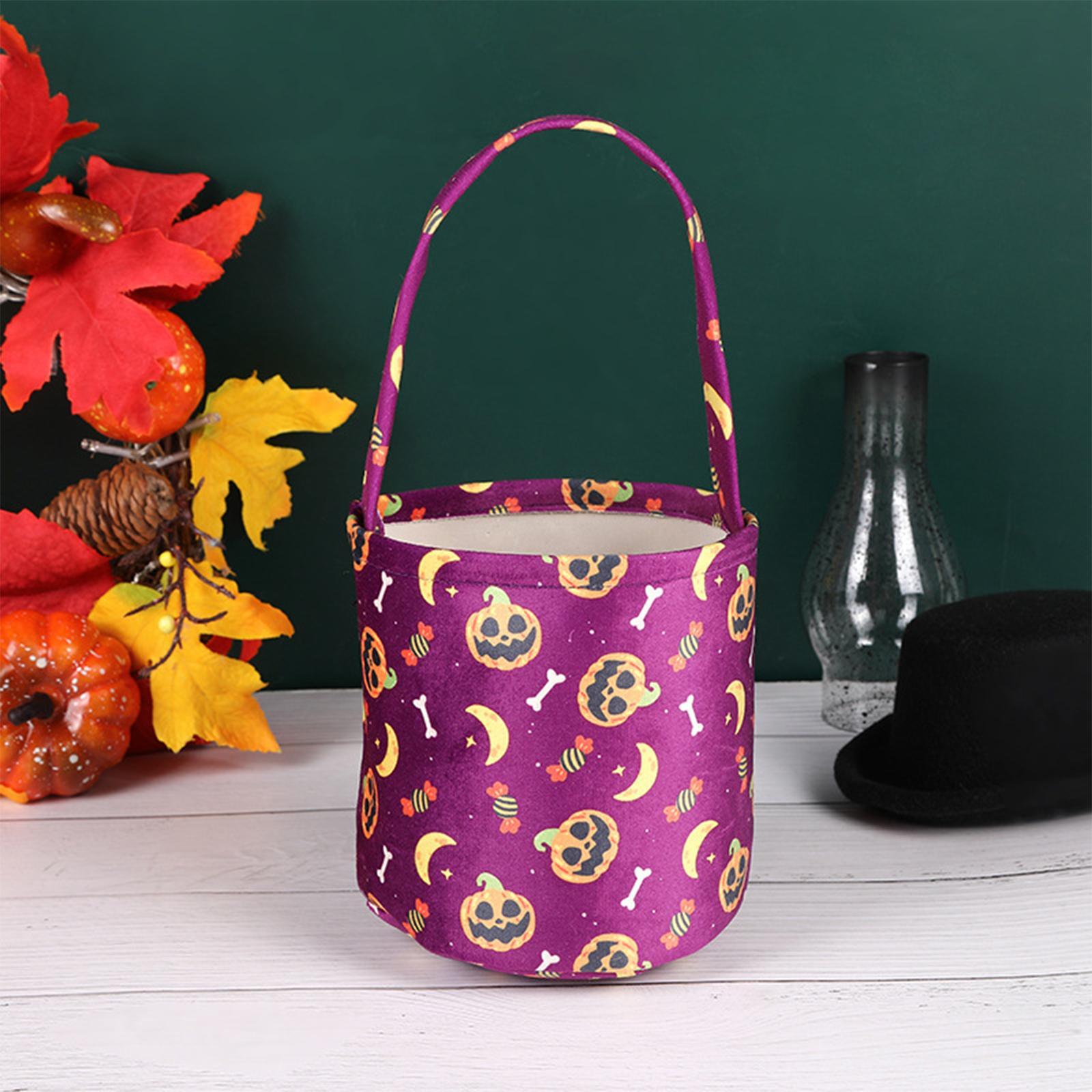 3x Halloween Party Candy Bag, Candy Bucket, Portable Candy Tote Bucket, Halloween Bags Decor