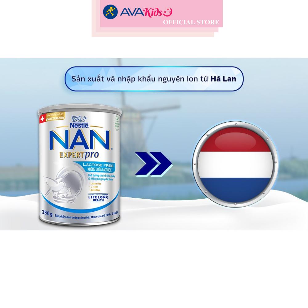Sữa bột NAN Expert Pro Lactose Free 380g (0 - 3 tuổi) dành cho trẻ không dung nạp đường lactose - Hàng Chính Hãng