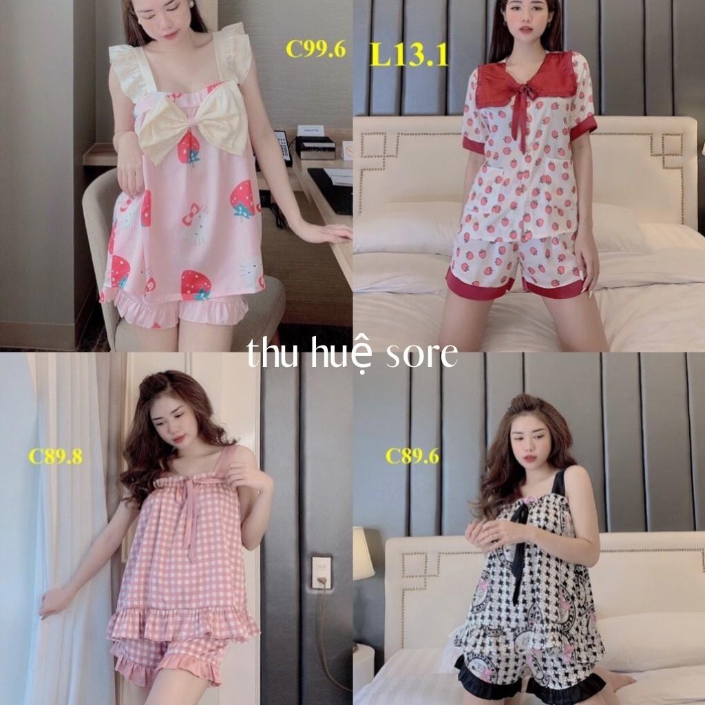 Đồ Bộ Mặc Nhà Lụa Satin Loại 1 Phong Cách Tiểu Thư Cho Nữ