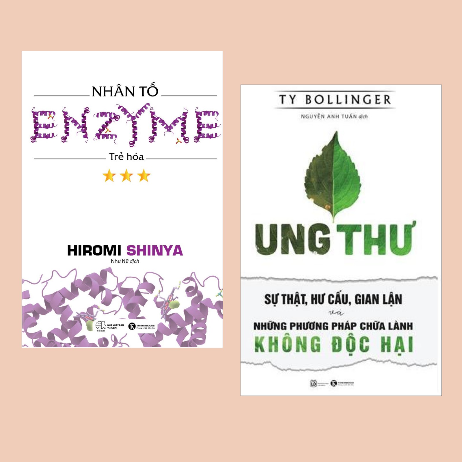 Combo Sách Sống Khỏe: Nhân Tố Enzyme - Trẻ Hóa  + Ung Thư - Sự Thật, Hư Cấu, Gian Lận Và Những Phương Pháp Chữa Lành Không Độc Hại