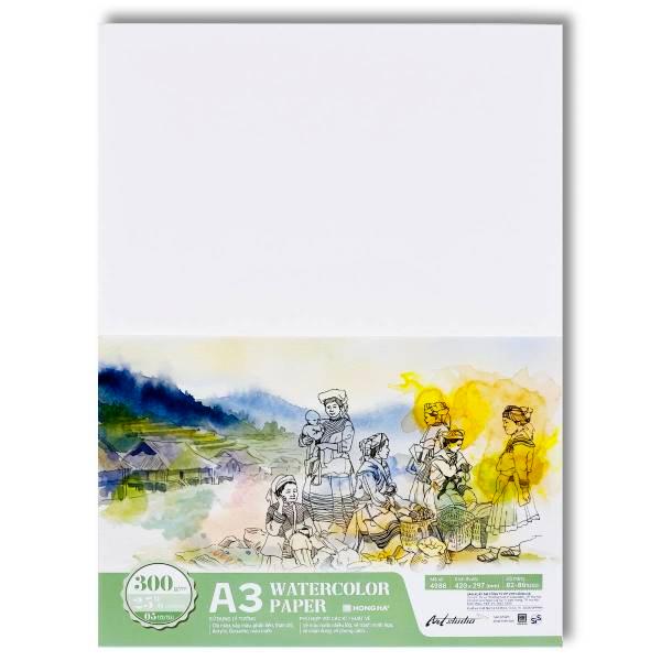 Giấy Vẽ Art Studio A3 - 300gsm - Hồng Hà 4988 (5 Tờ)