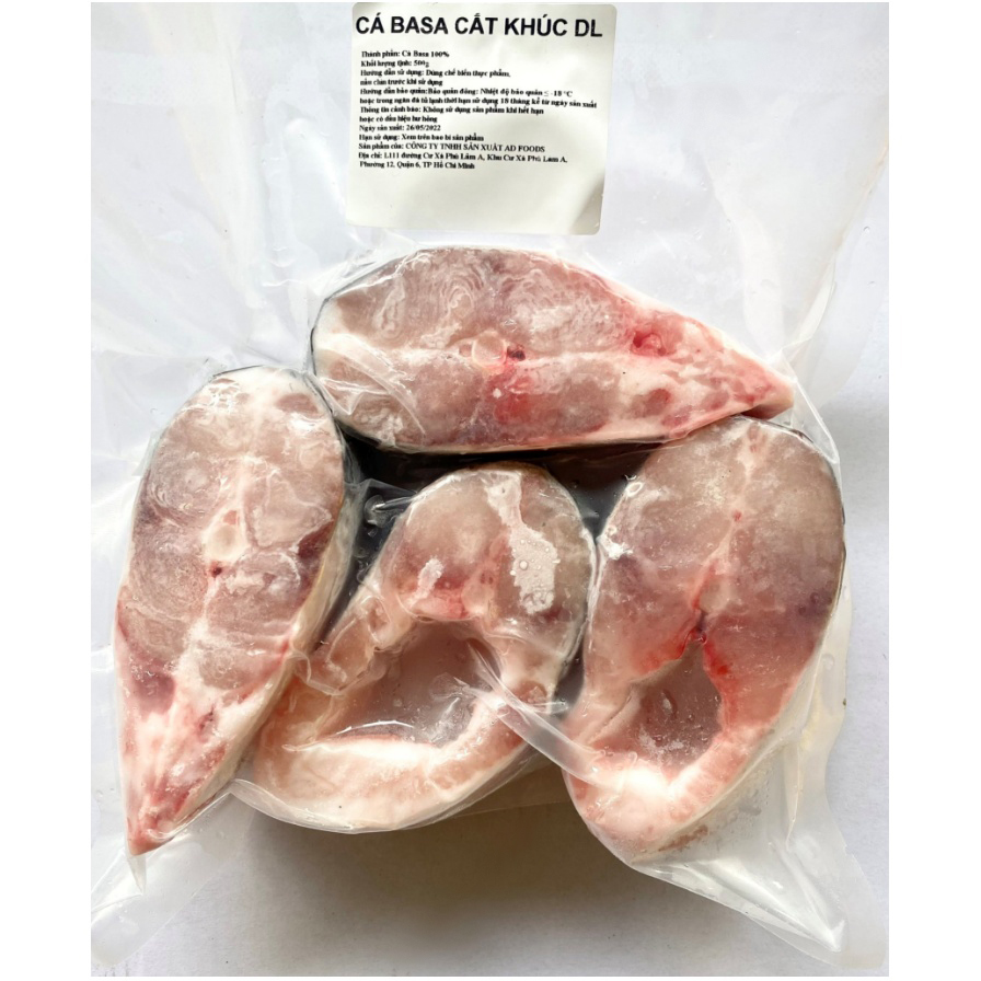 Cá Basa Cắt Khúc Đông Lạnh 500g