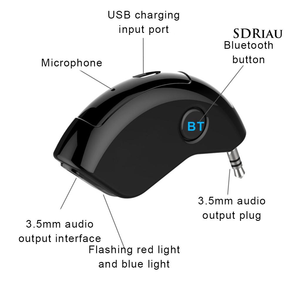 Thiết Bị Nhận Tín Hiệu Âm Thanh Bluetooth 5.0 3.5mm Chuyên Dụng Cho Xe Hơi