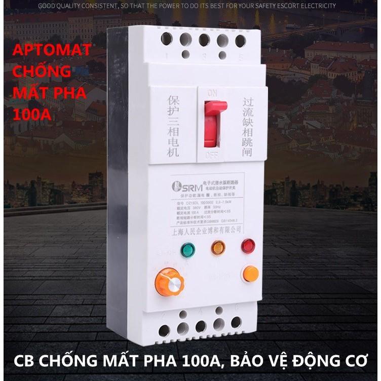 Attomat chống mất pha 100A 380V bảo vệ thiết bị khi mất pha