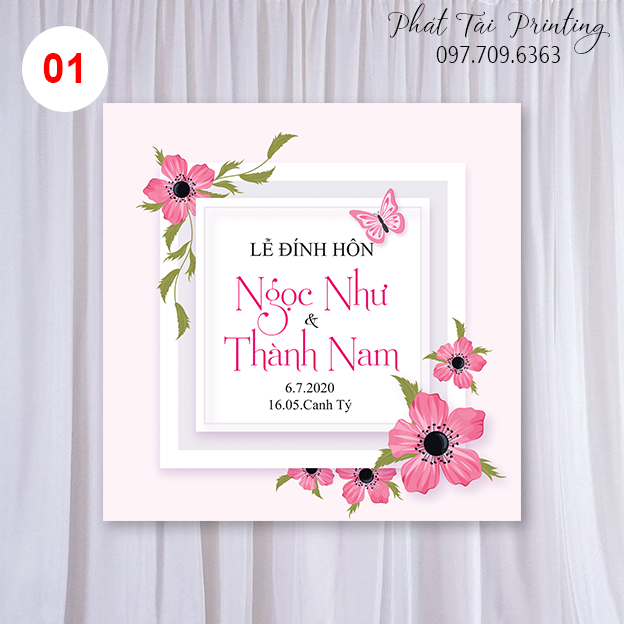 Bảng Backdrop trang trí đám cưới MS 01