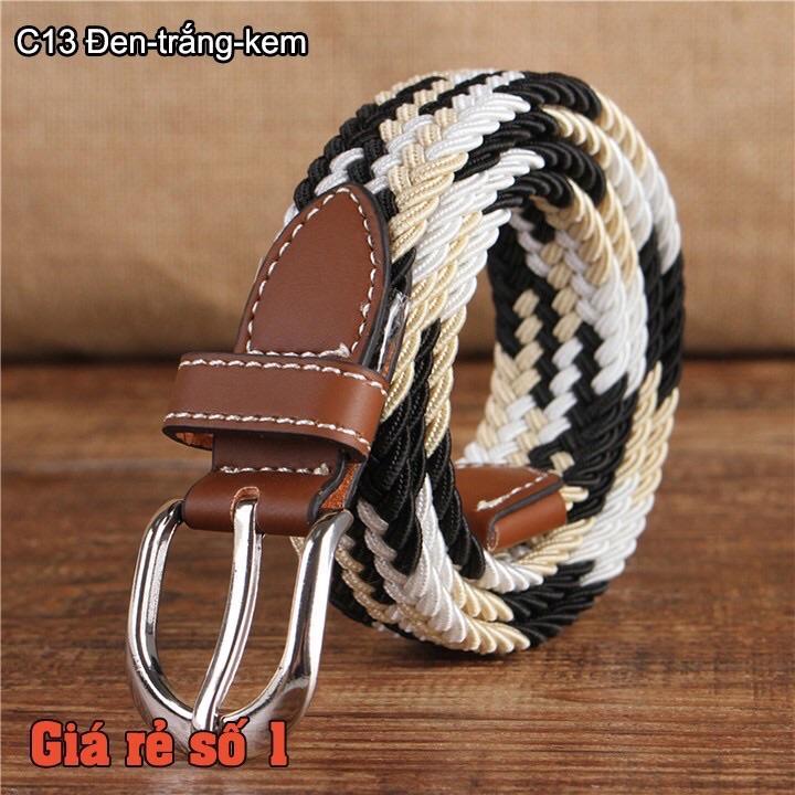 Thắt lưng nữ vải dù co giãn bản 2,5 cm- nhóm màu hoạ tiết