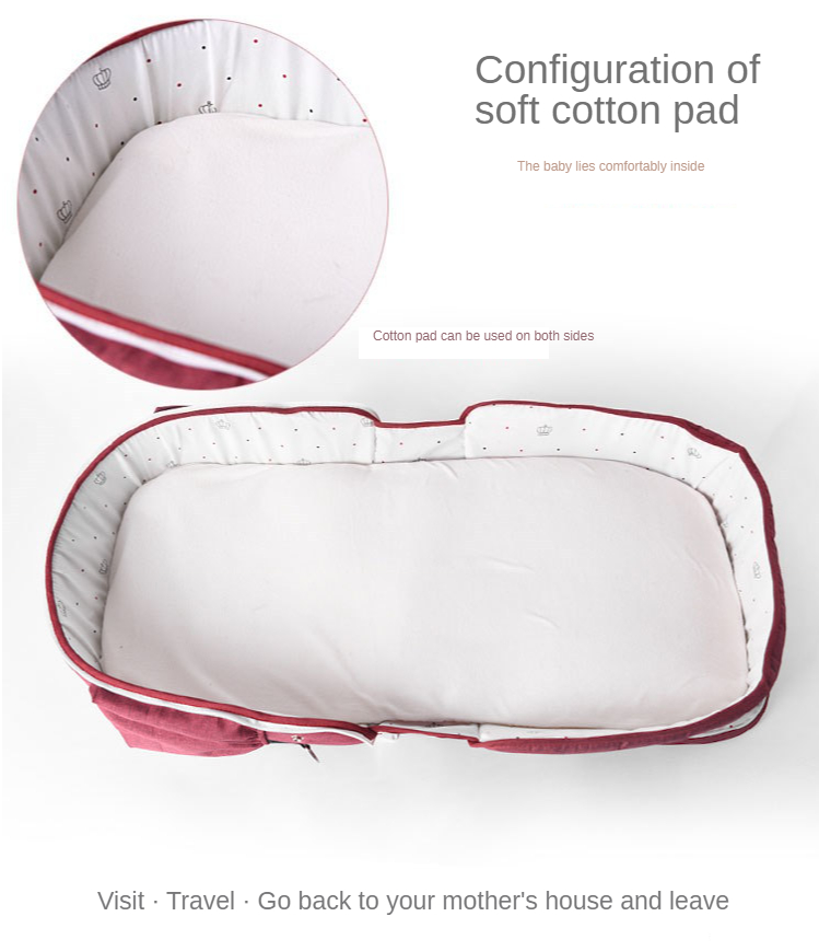 Giường nôi trẻ em gấp di đi động chống muỗi 2 In 1 Folding Portable Baby Crib Bed