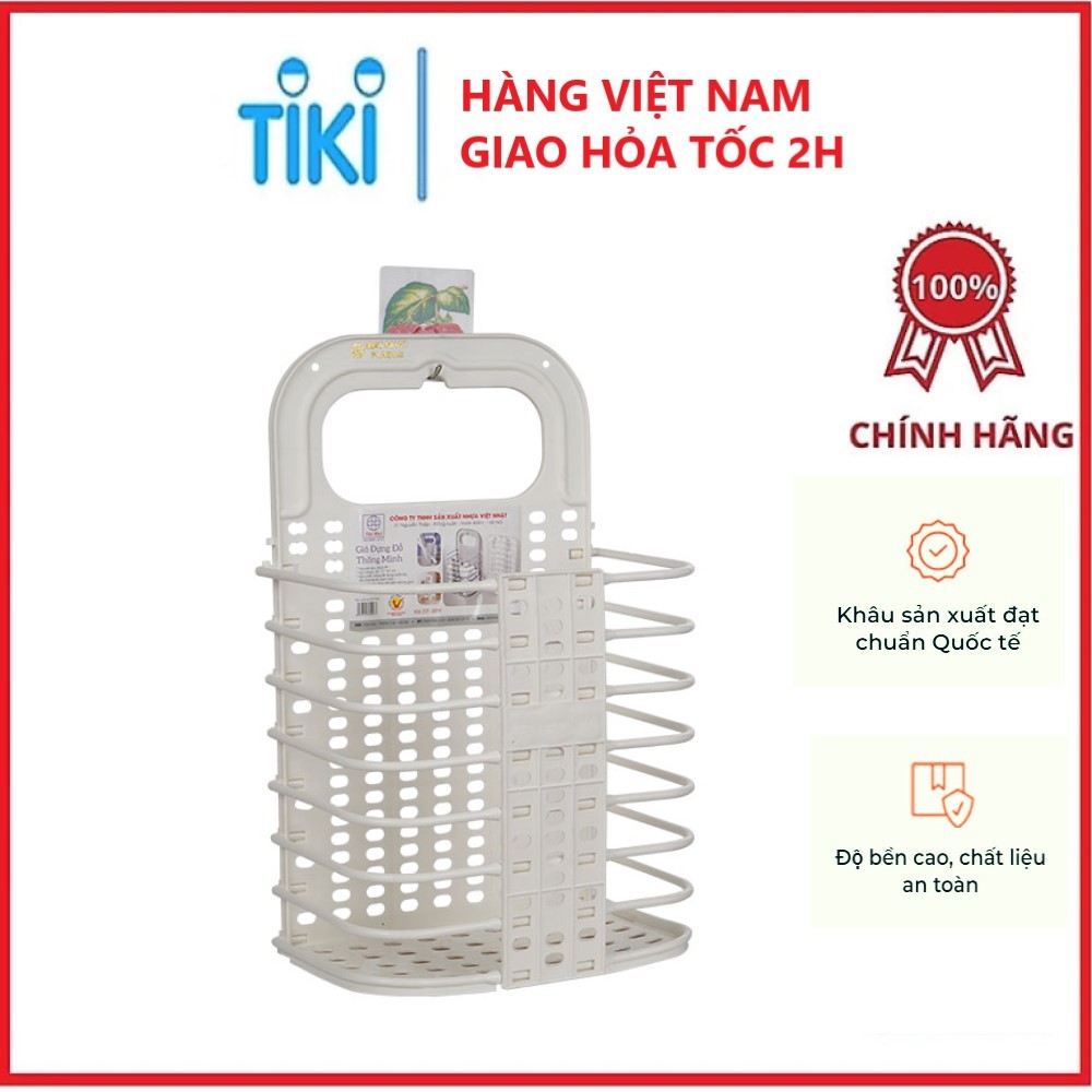 Giỏ đựng quần áo thông minh có thể xếp gọn hàng nhựa Việt Nhật chất lượng cao - Hàng chính hãng ( Giao màu ngẫu nhiên)