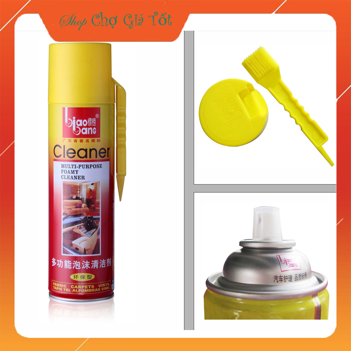 Chai bọt VỆ SINH NỘI THẤT ô tô đồ da nỉ đệm ghế 620ml