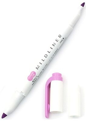 Viết Lông Dầu Dạ Quang Zebra Mildliner-MMZ Fine Bold Mild Magenta