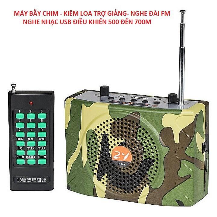 Loa Bẫy Chim, Kiêm Máy Trợ Giảng - Bắt Đài FM - Nghe Nhạc USB Có Điều Khiển