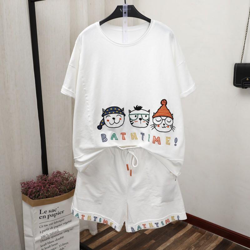 Bộ Nữ Thời Trang Cotton In Hình Cute N29