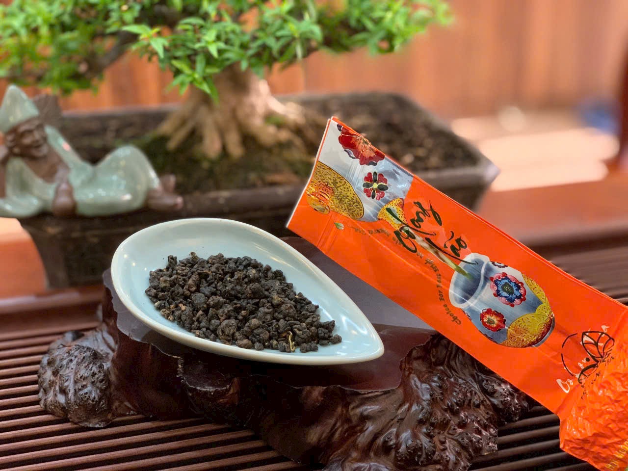 TRÀ Ô LONG LÃO - TRÀ NGỦ NGON - ĐẸP DA - QUÀ TẶNG Ý NGHĨA - ORGANIC OOLONG TEA - 100g