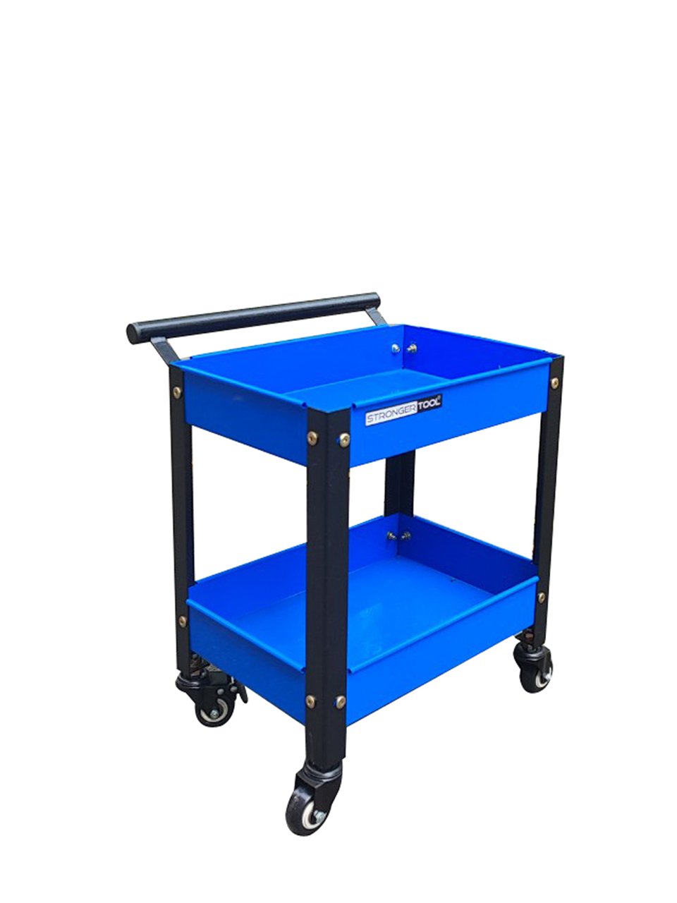 Xe đẩy dụng cụ mini 2 tầng có tay nắm thép sơn tĩnh điện