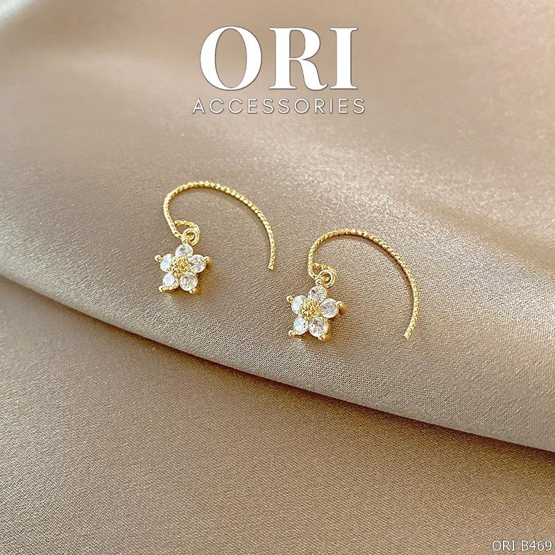 Bông tai nữ ngôi sao đính đá dáng nhỏ xinh xắn ORI ACCESSORIES B469