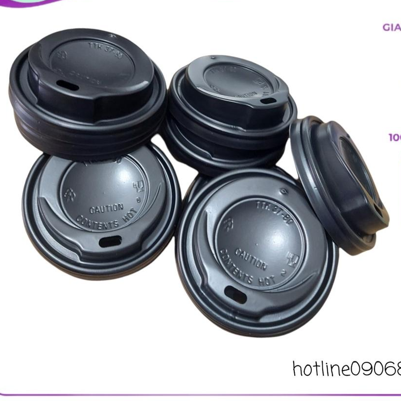 50 nắp đen F90 dùng ly giấy 12oz,14oz,16oz,22oz,an toàn tiện cho quán cafe