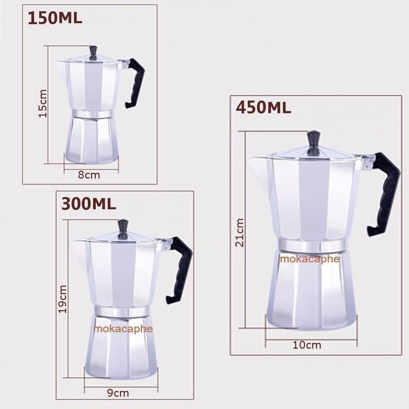 COMBO BÌNH PHA CAFE ĐIỆN KIỂU Ý 150 ml 3 tách kèm bếp điện tiện dụng