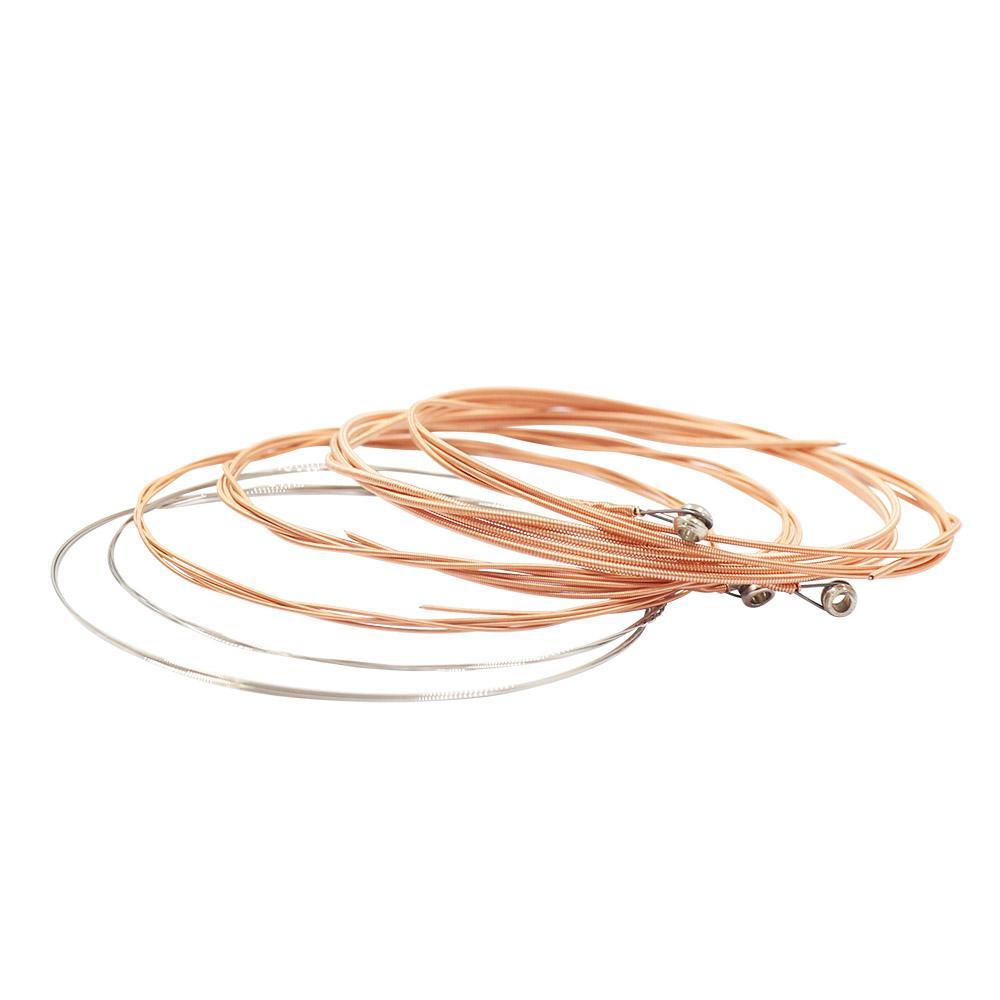 2X Portable 6 Pieces Replacement Guitar Strings Set for Acoustic Guitar Parts