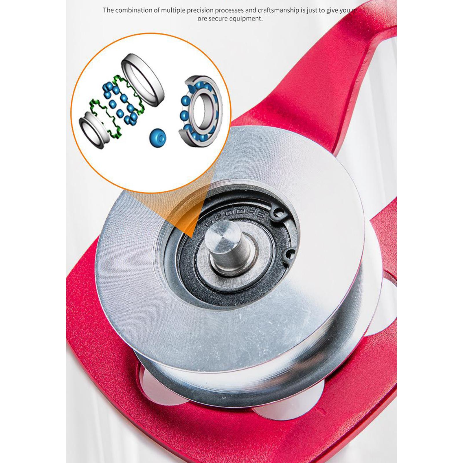 Climbing Pulley Double Sheaves 36KNRigging Caving Device for 16mm Rope Black