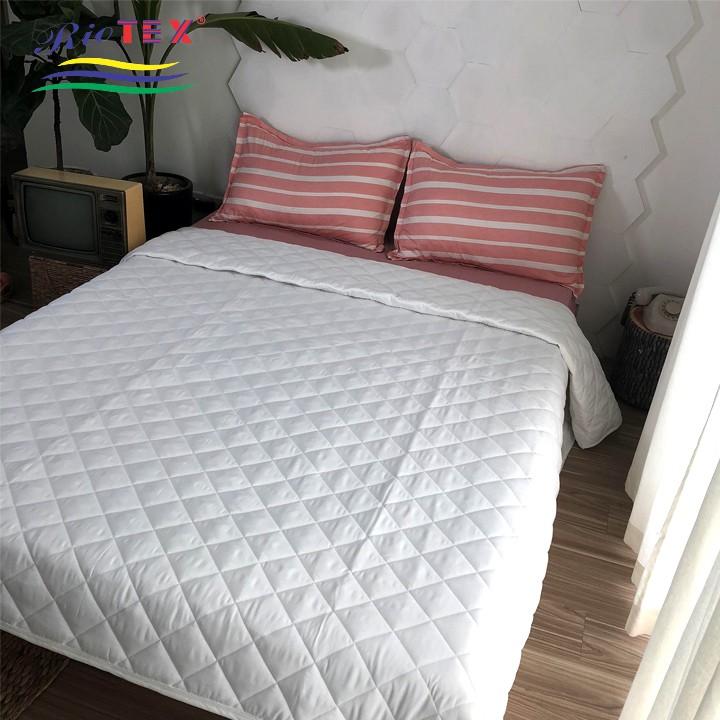 Trọn bộ chăn ga gối trắng trơn RIOTEX1m/1m2/1m4/1m6/1m8 cho khách sạn, bệnh viện, nhà nghĩ, homestay