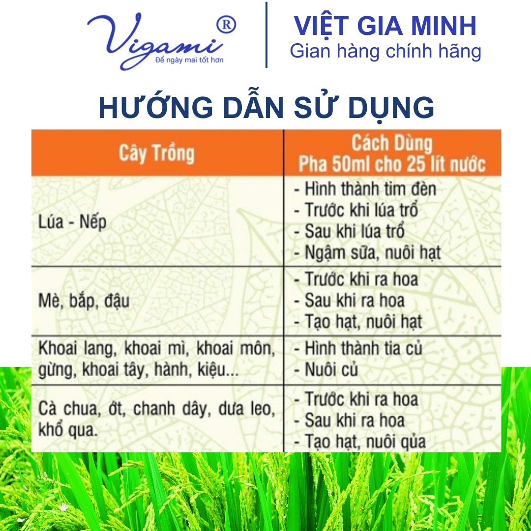 Phân bón VIGAMI KALI CANXI BO - kali đen 500ML chuyên lúa
