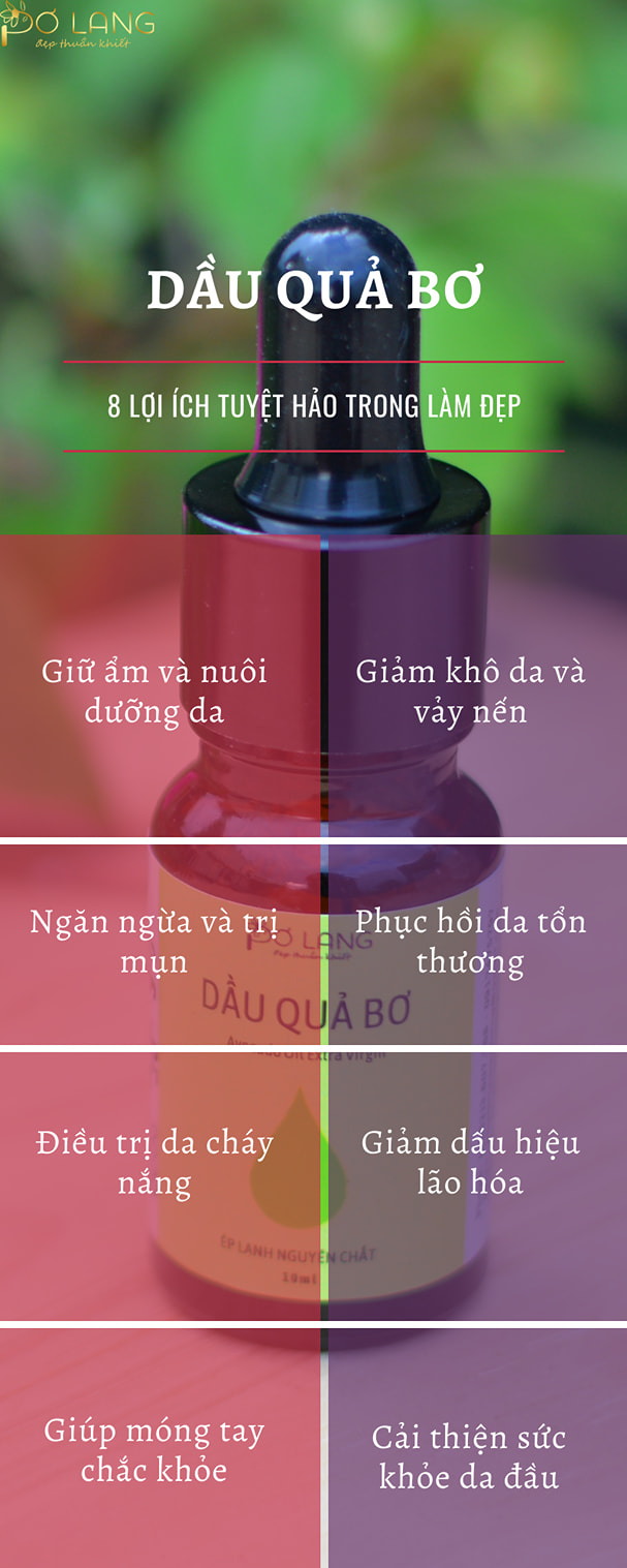 Dầu Quả Bơ Pơ Lang - Dưỡng Ẩm, Sáng Da, Ngăn Ngừa Lão Hóa, Nếp Nhăn, Phục Hồi Da Bị Cháy Nắng