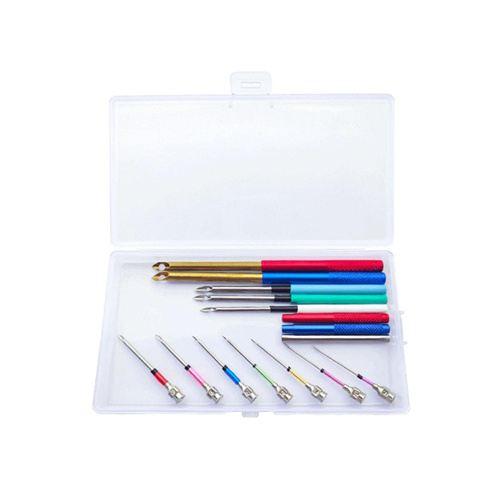 12 Pieces DIY Punch Needle Embroidery Kit for Making Rug Adults Knitting