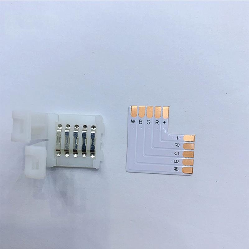 Đầu nối myHue góc vuông 90 độ cho dây LED 10 mm 5 pin dạng kẹp