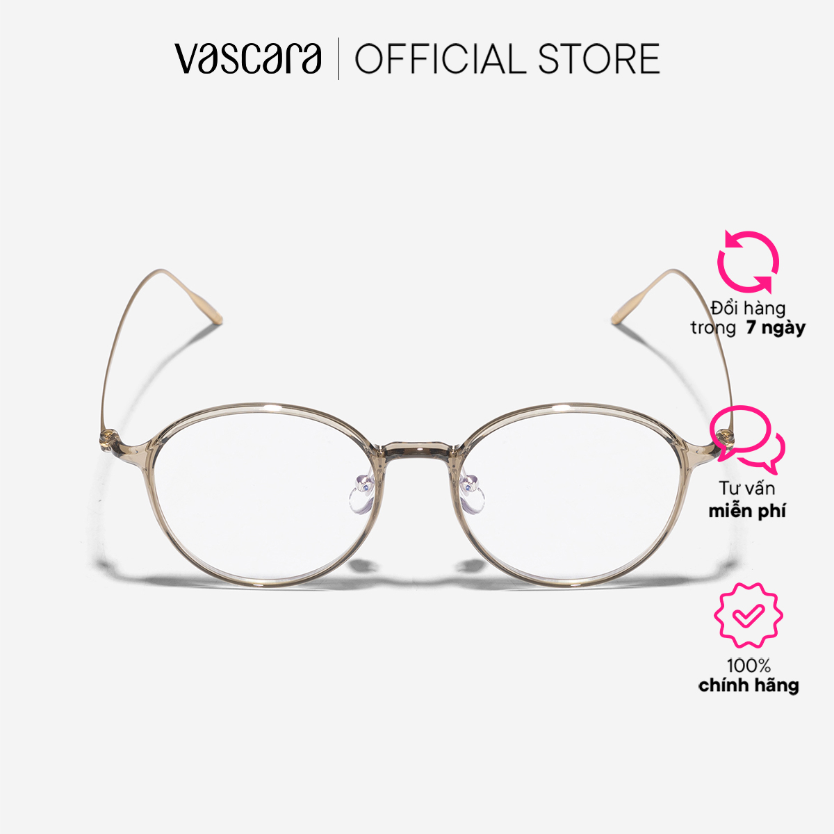 Vascara Kính Mắt Trong Gọng Titanium - ROU 0051