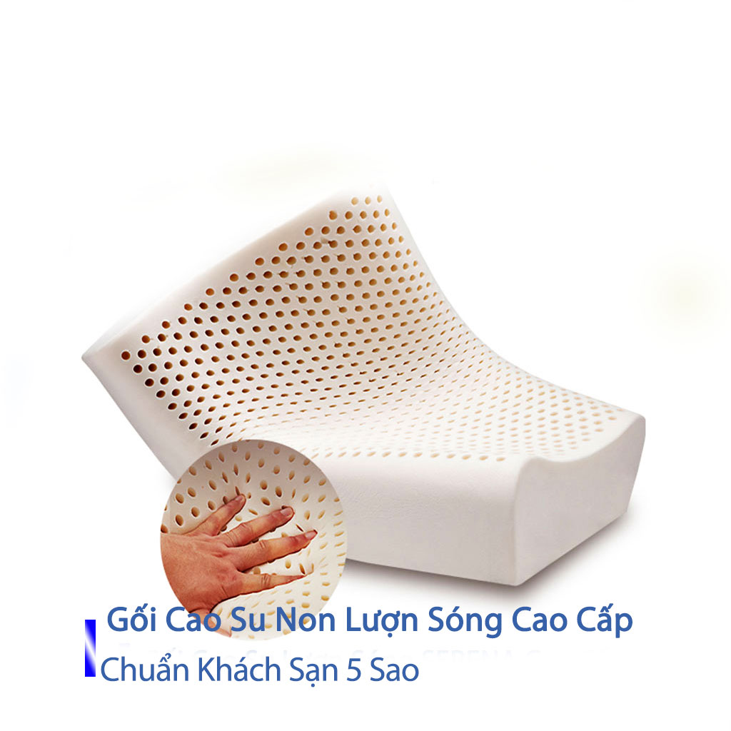 Gối Cao Su Non Người Lớn Cao Cấp Chính Hãng Chuẩn Khách Sạn 5 Sao Gối Cao Su Non Lượn Sóng Massage Cho Người Đau Vai Gáy Gối Đầu Nằm Ngủ  Kê Chống Mỏi Cổ Từ Cao Su Non Thiên Nhiên Cao Cấp Cho Người Lớn 50cmx70cm