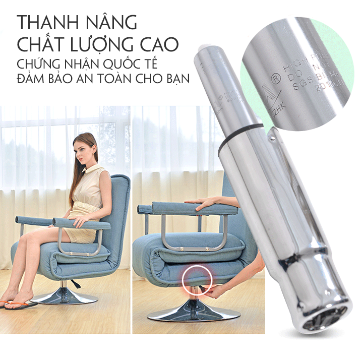 Ghế sofa giường, Ghế sofa mini phòng làm việc xoay 360 độ