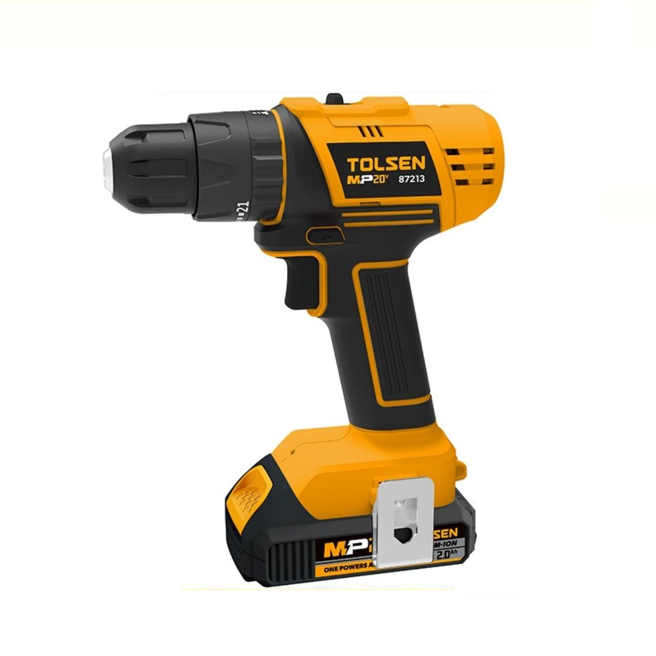 MÁY KHOAN PIN 20V 10MM TOLSEN 87213 - HÀNG CHÍNH HÃNG