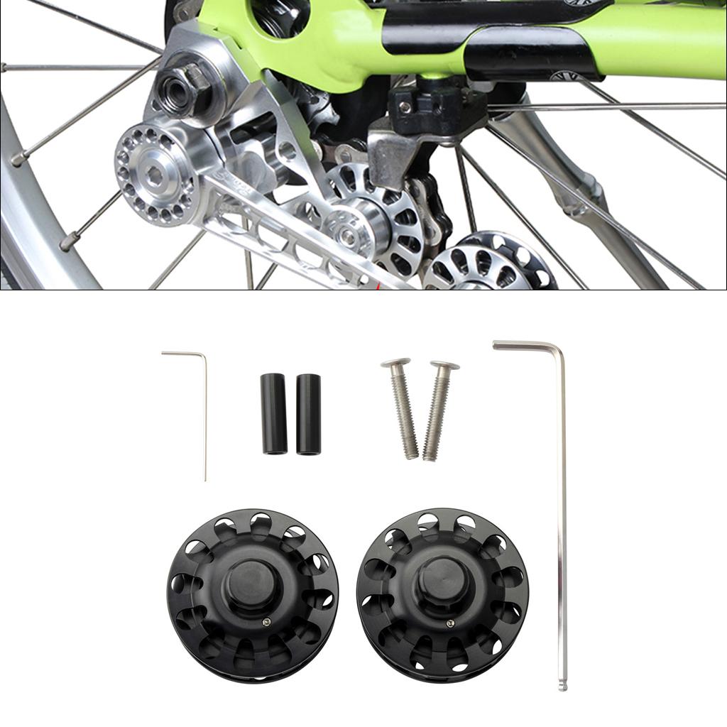Pair Bike Chain Tensioner Refit Wheel Replacement Roller for Brompton Folding Bicycle Rear Derailleur Single 2/3/6 Speed Chain Guide Pulley