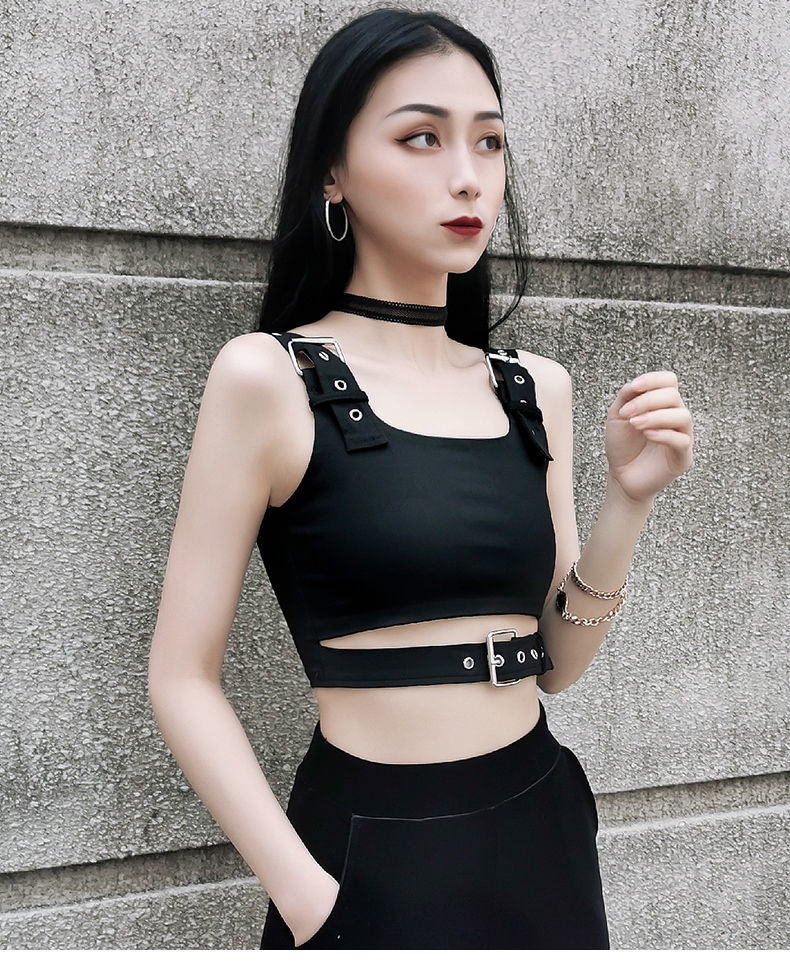 Áo kiều croptop cài khuy bấm Mã: AK2480 - ĐEN
