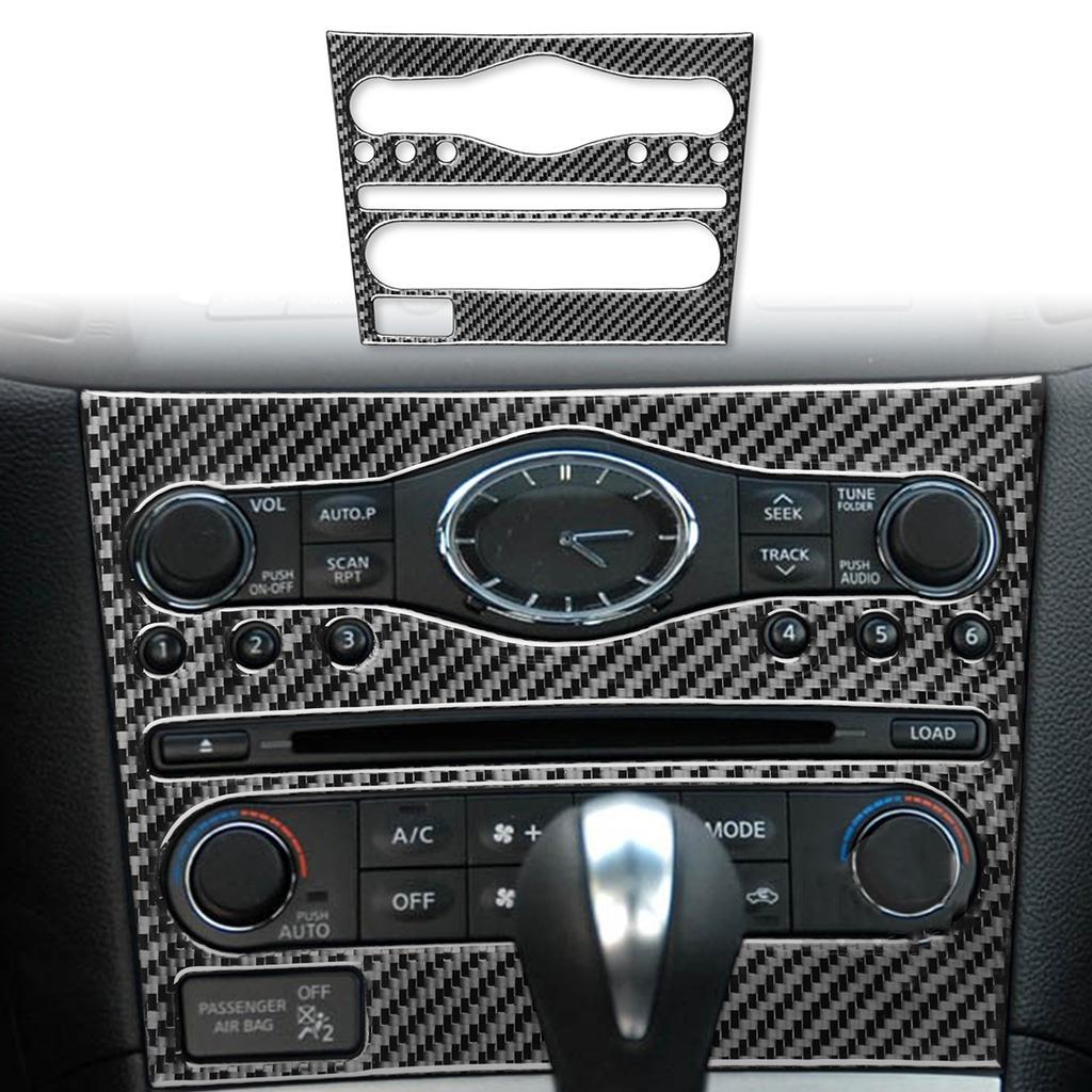 Radio Console Panel Cover Trim Carbon Fiber Replace for G37
